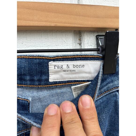 Rag & Bone‎ High Rise Skinny Jeans, Raw Ankle Hem, Sz 27 - Picture 3 of 9